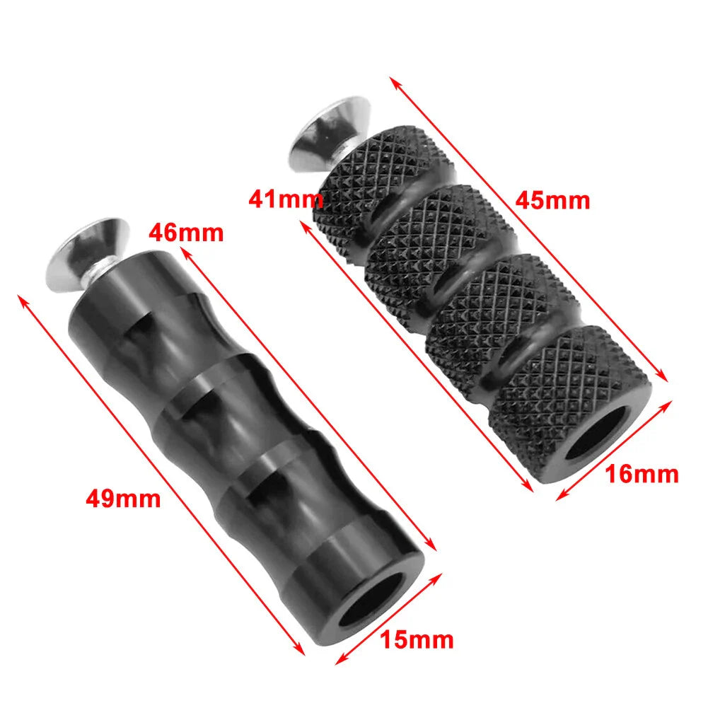 6mm Foot Peg Gear Shift Brake Lever Toe Peg Pedal for Universal Motorcycle Green
