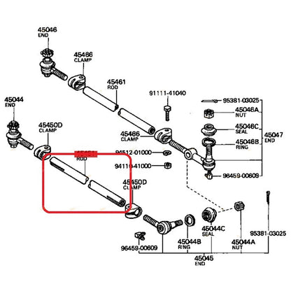 Drag Link for Toyota Landcruiser 40 Series (1958–1986)