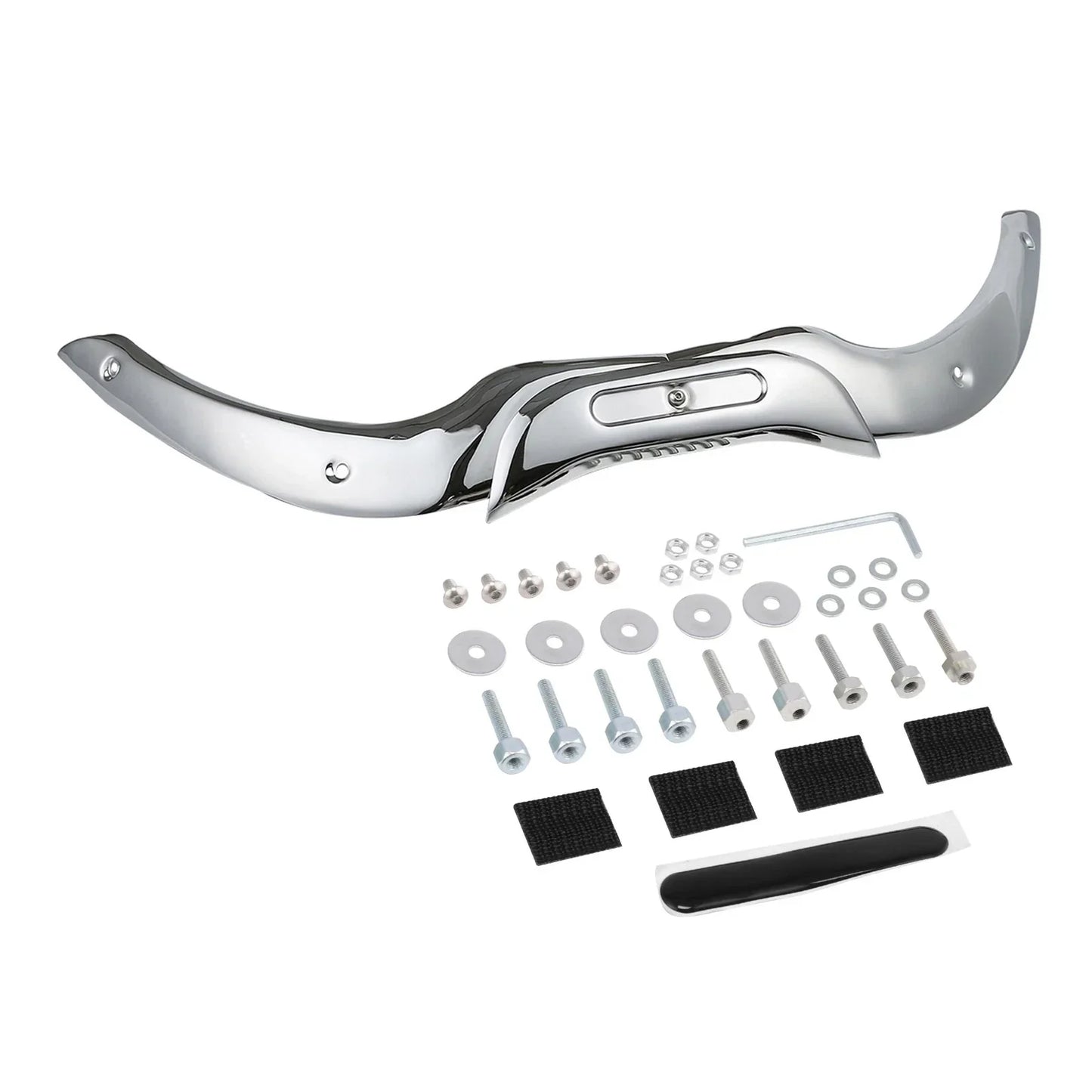 Chrome/Black Windshield Trim for Harley Touring Road Glide (2004-2013)