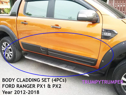 Body Cladding for Ford Ranger MK1 MK2 PX PX2 Double Cab 2012-2016