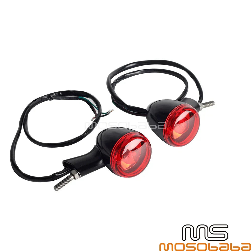 Black Bullet Rear Brake Tail Lights for Harley Sportster XL883 XL1200 (2004-2023)