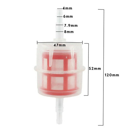 Mini Diesel Fuel Filter Inline 6mm 8mm Pipe Hose 2x for Mini Car-Motorcycle