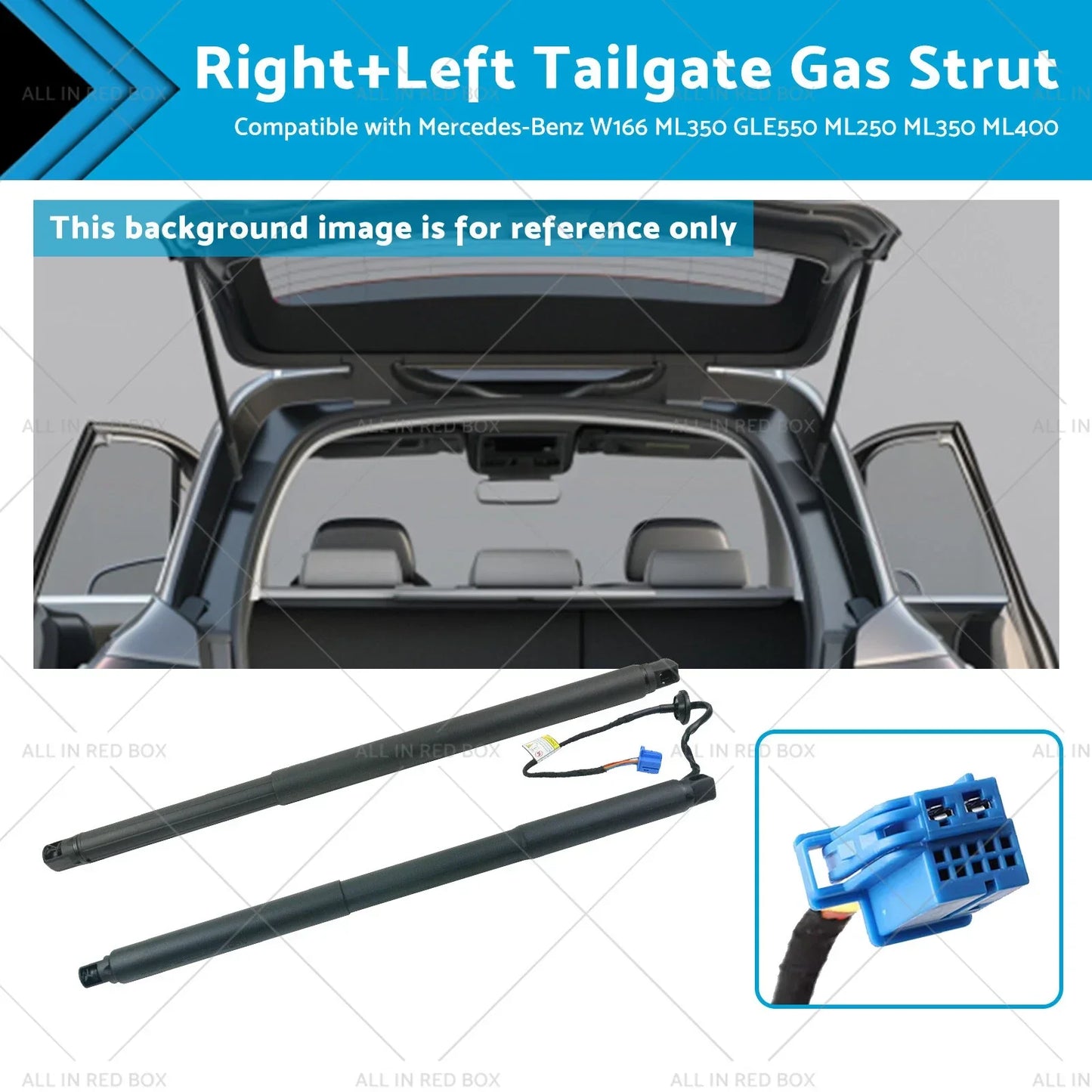Rear Right & Left Tailgate Gas Struts for Mercedes Benz W166 ML350 (2012-2015)