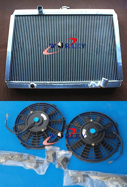 5 Row Aluminum Radiator + Fan for Mitsubishi Starion Turbo (1982-1989)