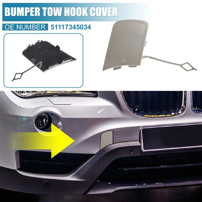 Front Bumper Tow Hook Cover Silver Gray for BMW X1 (2012 - 2015)