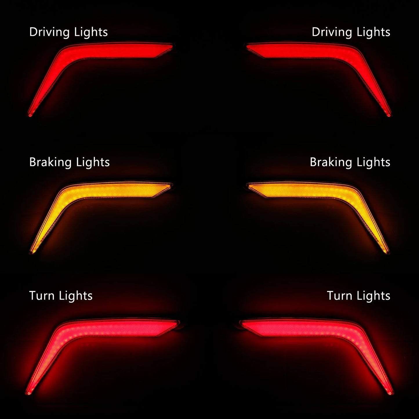 Rear Saddlebag Turn Brake Lights Accents for Honda Goldwing GL1800 (2018-2025)