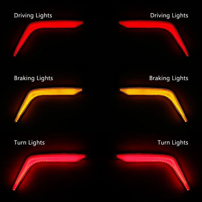 Rear Saddlebag Turn Brake Lights Accents for Honda Goldwing GL1800 (2018-2025)
