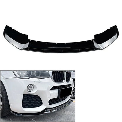 Front Bumper Lip Spoiler for BMW X3 F25, X4 F26 M Sport (2014-2018)
