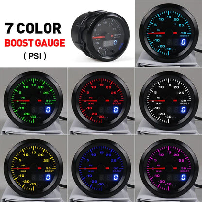 2" 52mm LED Digital Turbo Boost Pressure Gauge for Car (No Year Specified)