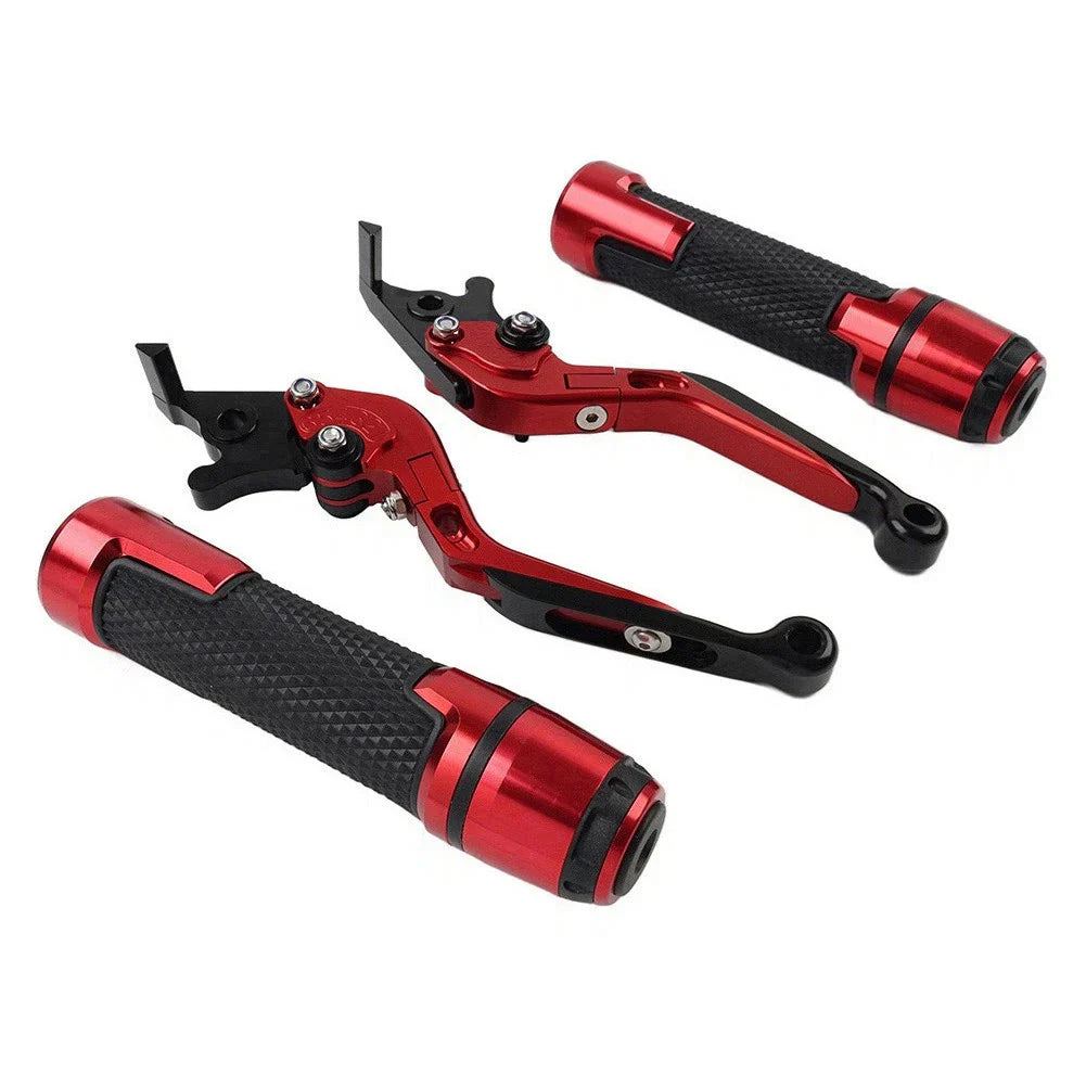 Folding Extendable Brake Clutch Levers & Handlebar Grips for Suzuki GSX1400