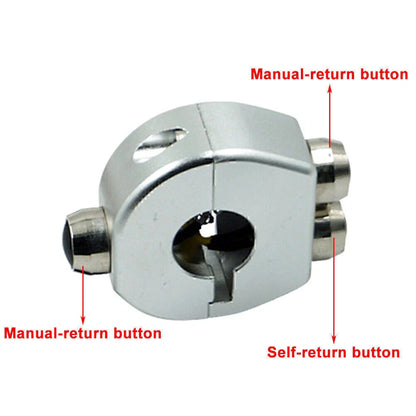 7/8" Silver Motorcycle Handlebar Switch Momentary Button (Fits Various Models)