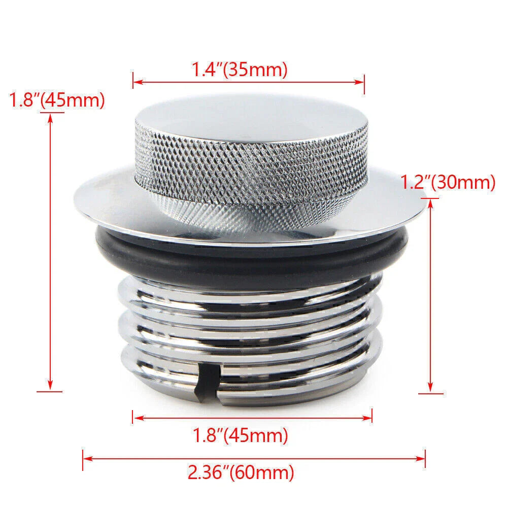 Vented Gas Cap for Harley Chrome