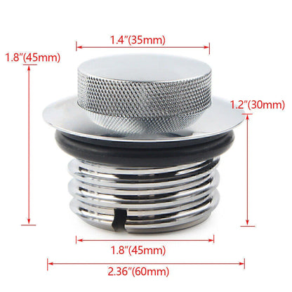 Vented Gas Cap for Harley Chrome