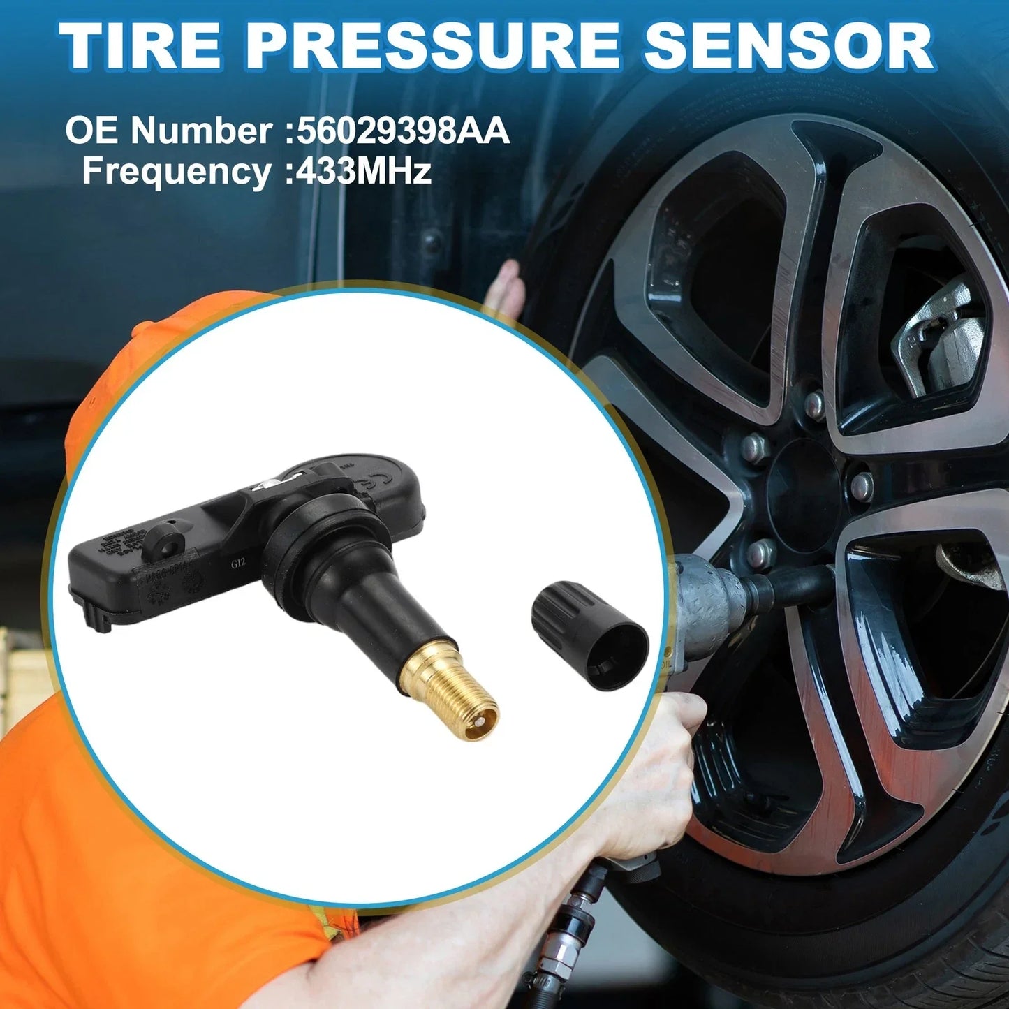 Tire Pressure Sensor 433MHz for Dodge Challenger (2010-2021)