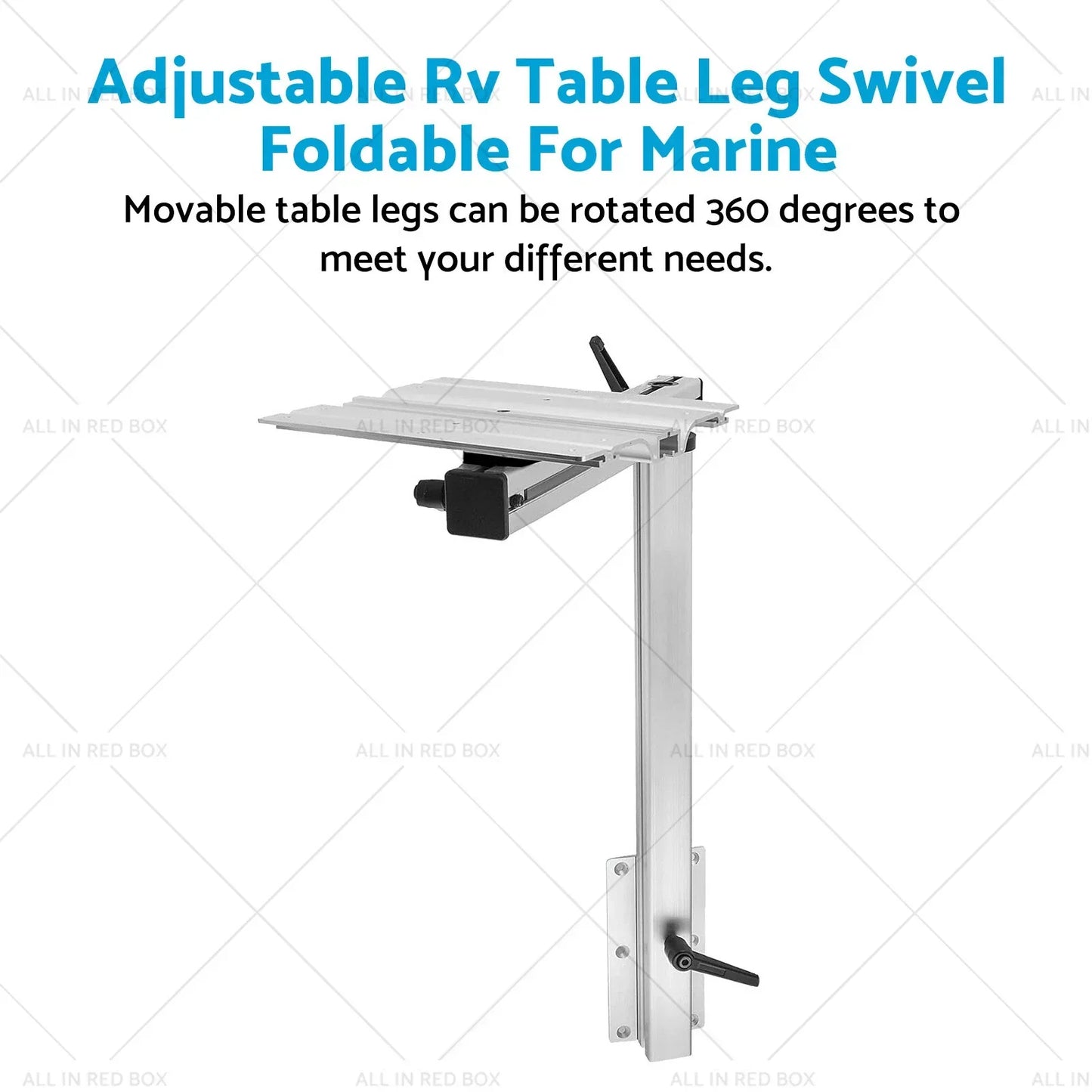 Aluminum Alloy Table Leg for RV Camper - Movable, Rotatable, Height Adjustable