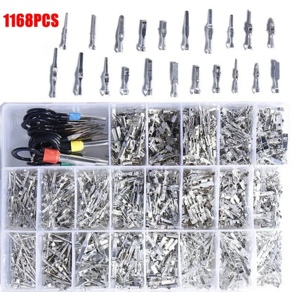 Portable 1168PCS Electrical Connectors with Essential Pin Puller Tool
