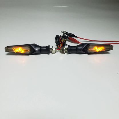 LED Flowing Turn Signal Lights for Motorcycle - Amber