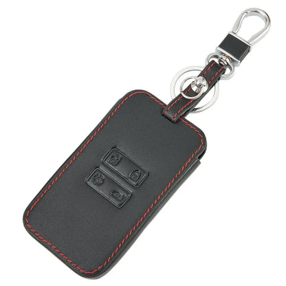 Leather Car Remote Key Cover Fob Case Holder for Koleos Kadjar Captur