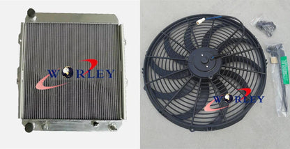 Alloy Radiator & Fan for Toyota Land Cruiser LJ70/71/73/77/78 90-93