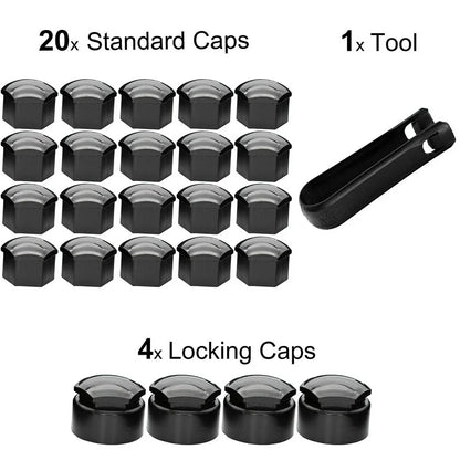 Wheel Nut Bolt Covers 24X for Opel