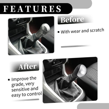 6 Speed Manual Gear Shift Knob for Hyundai IX35 (2009-2015) - Faux Leather Black
