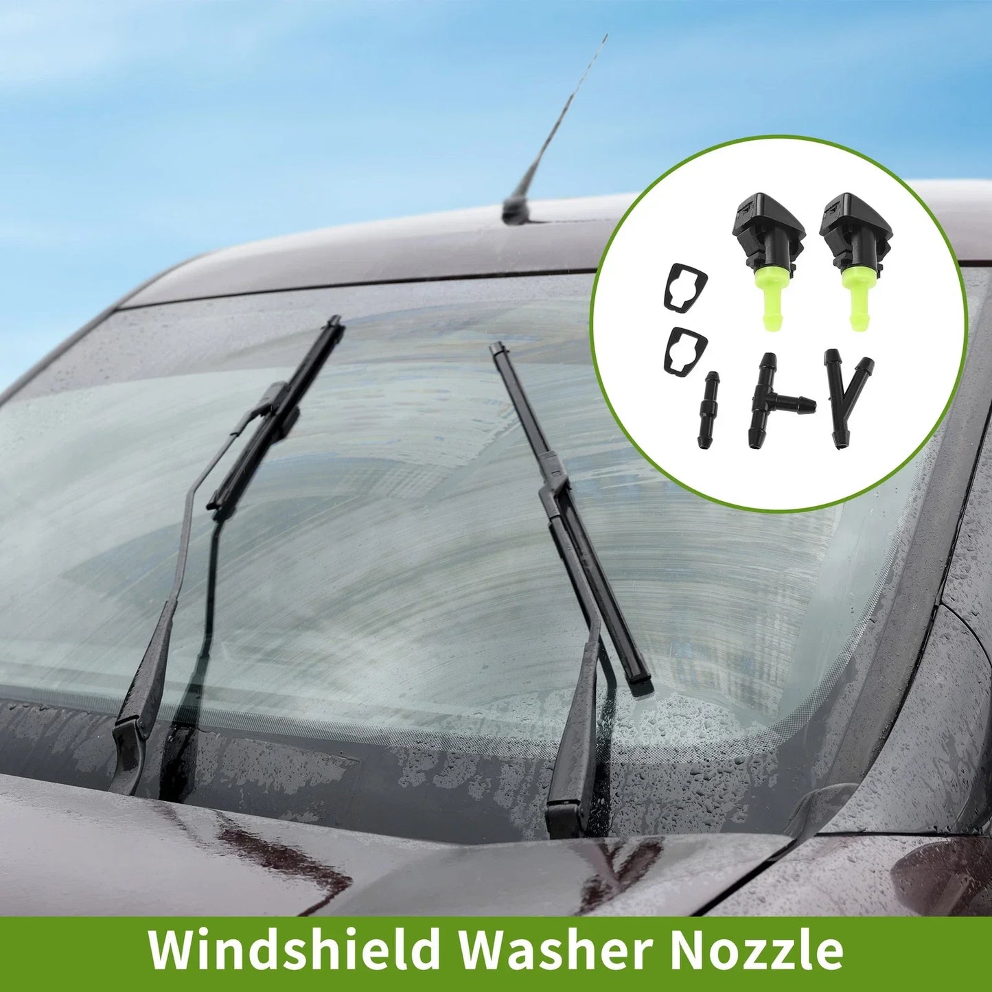 Windshield Washer Nozzle & Hose Connector for Dodge
