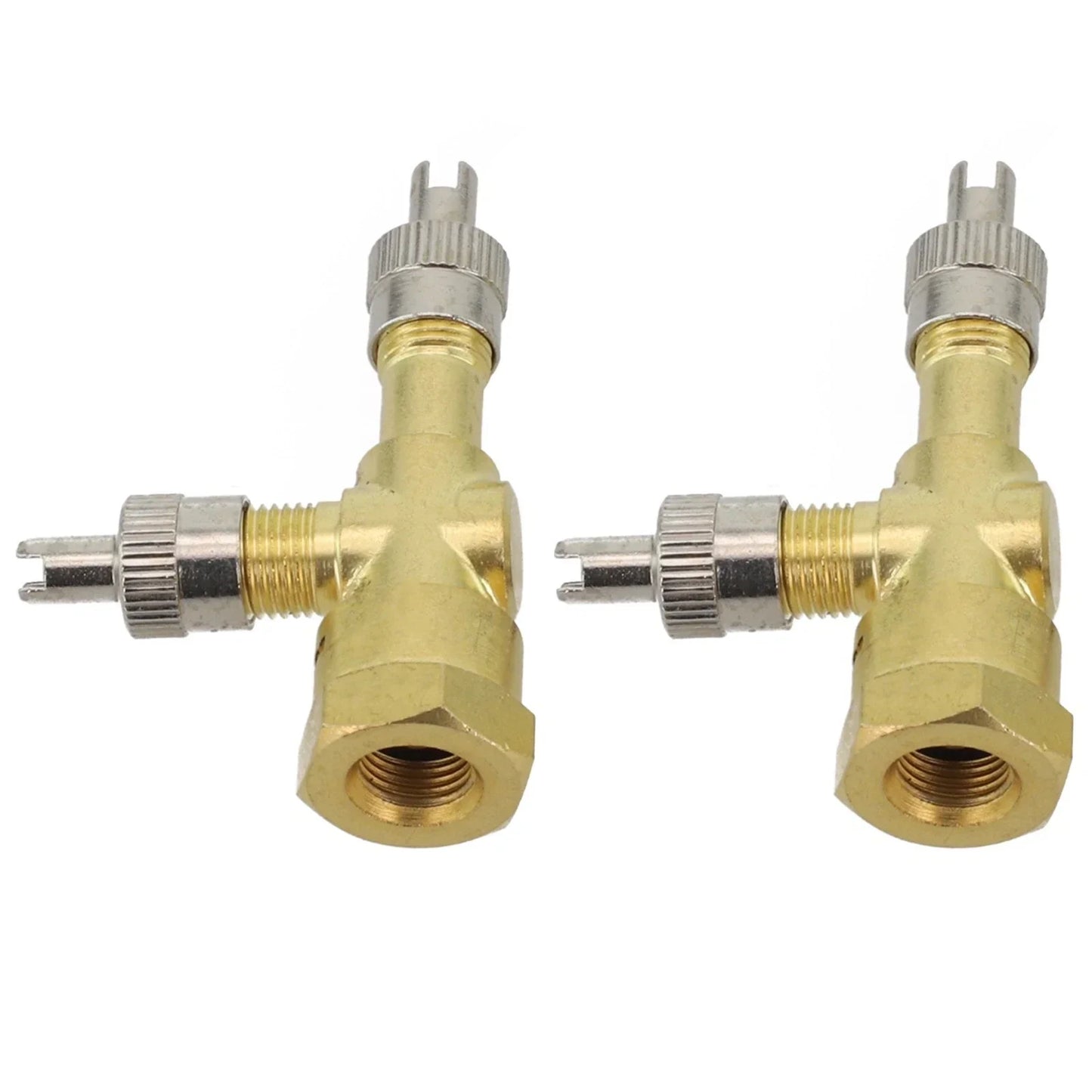 TPMS Valve Tee Adapter / Pack of 2 / Long lasting for Motorcycles and Cars