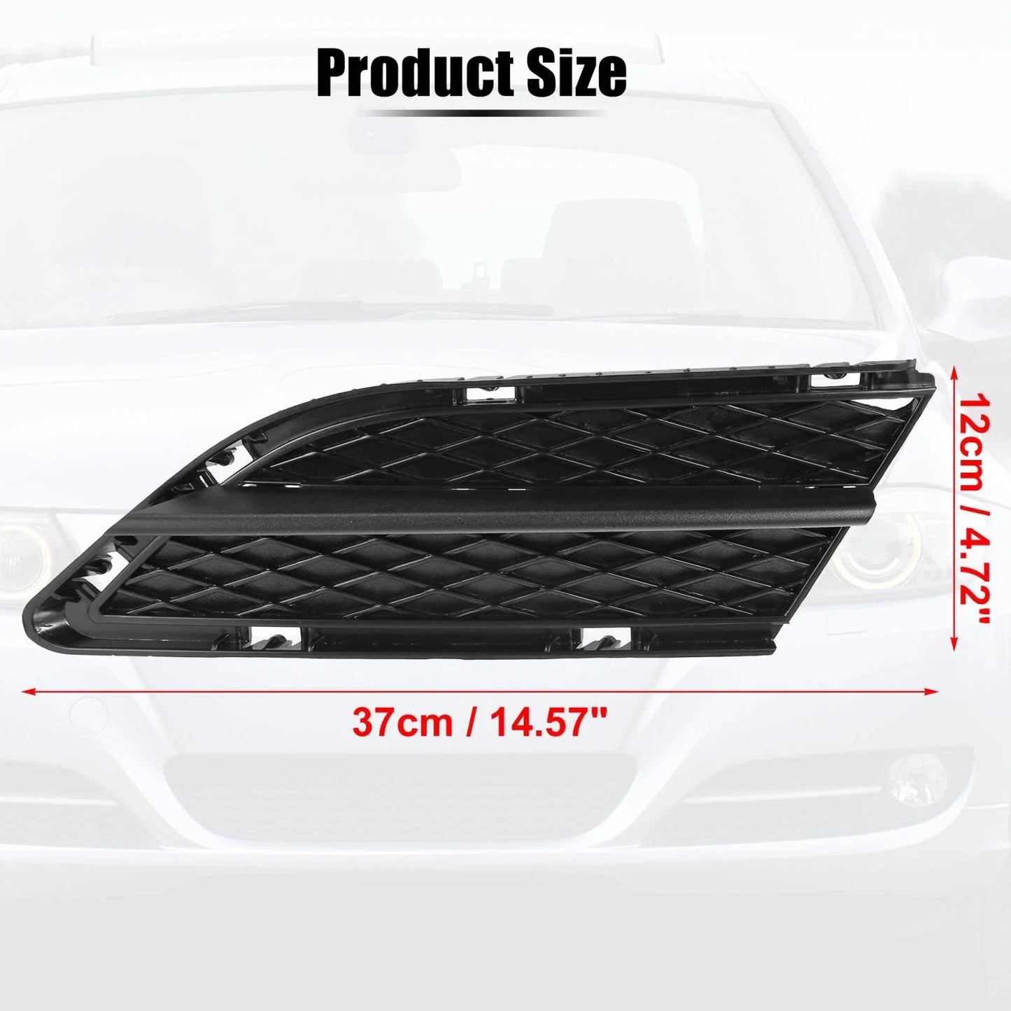 Left Car Fog Light Grille Trim for BMW 3 Series E90 (2009-2012)