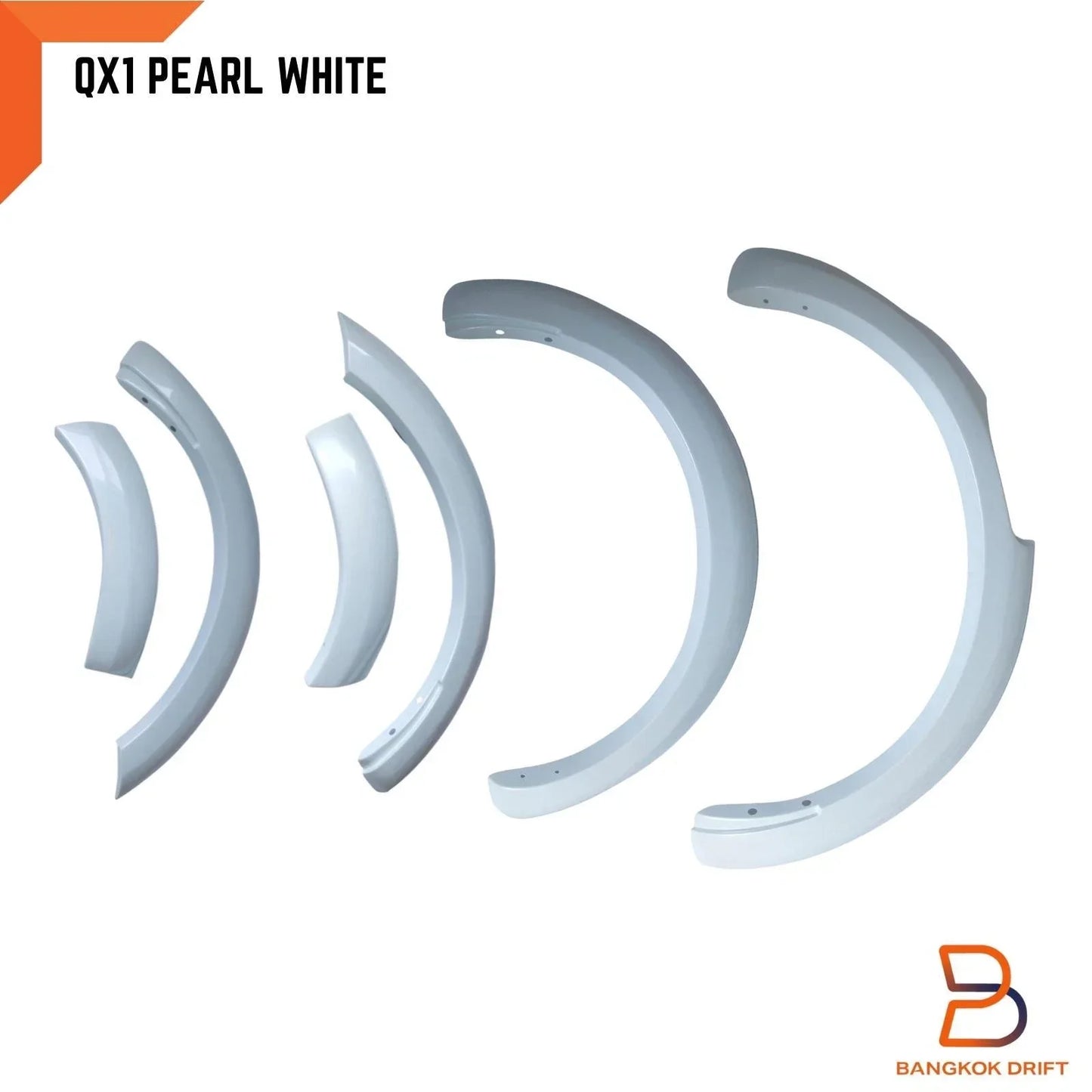White Pearl QX1 Fender Flares for Nissan Navara D23 (2021-2023)