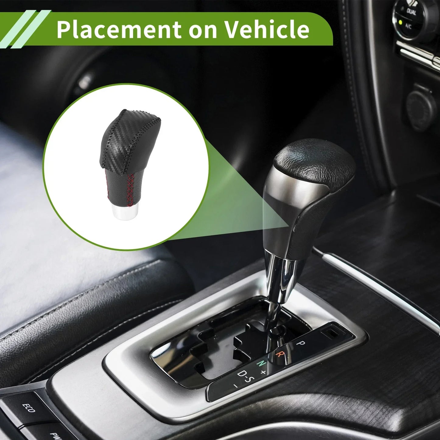 Car Gear Shift Knob Cover for Lexus RX350 (2023-2024) Carbon Fiber Black