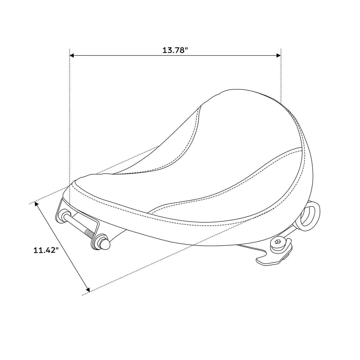 Rider Driver Solo Seat for Harley Sportster XL883 XL1200 (2004-2006, 2010-2022)