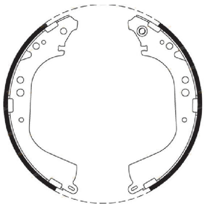 Rear Brake Shoes Set for Patrol GU Y61 4WD Ute (Drum Brakes)