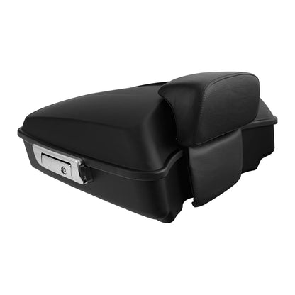 Matte Chopped Trunk Backrest Solo Mount Rack for Harley Low Rider (18-25)