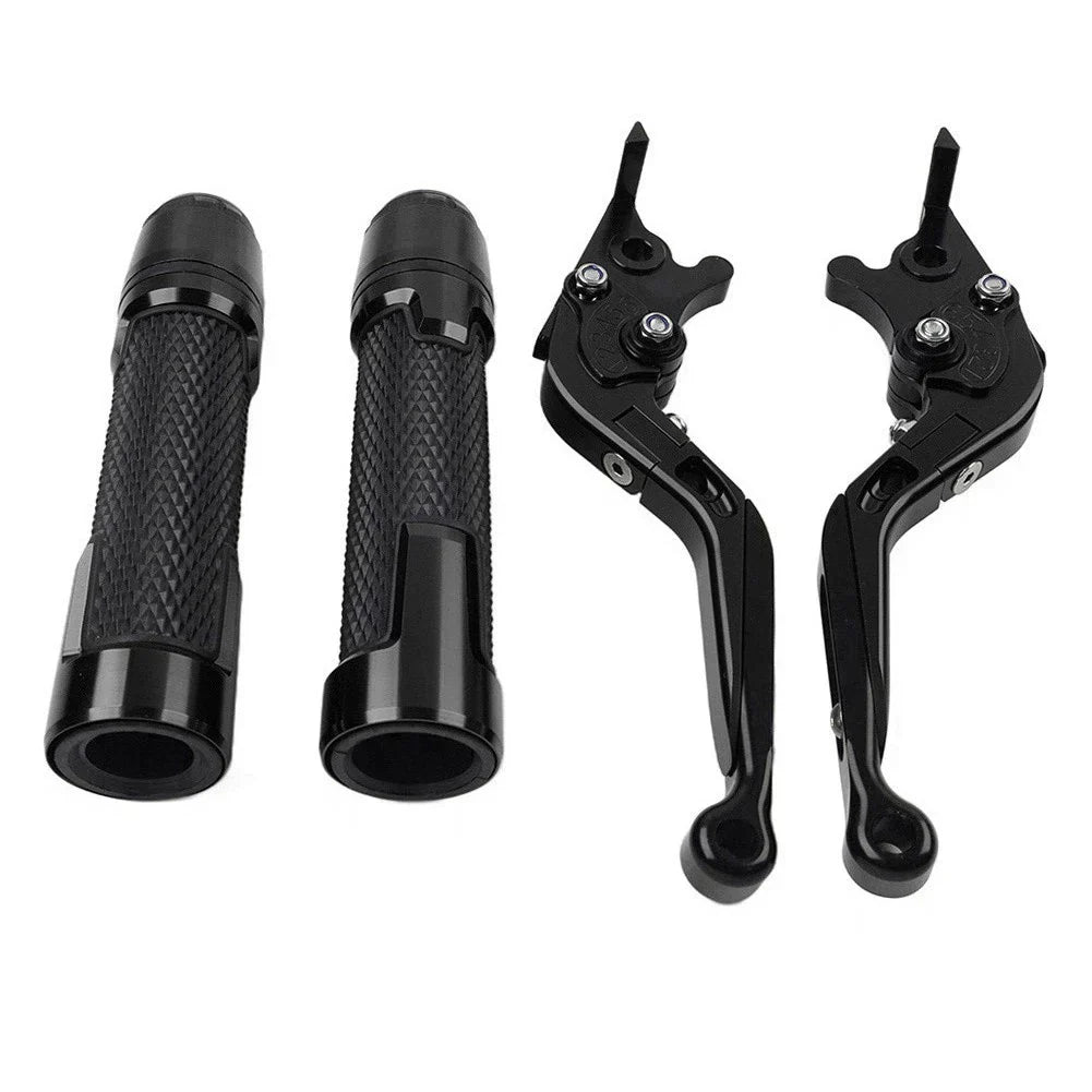 Fold Extendable Brake Clutch Levers & Handlebar Grips for Suzuki DL1000 (2002-2023)