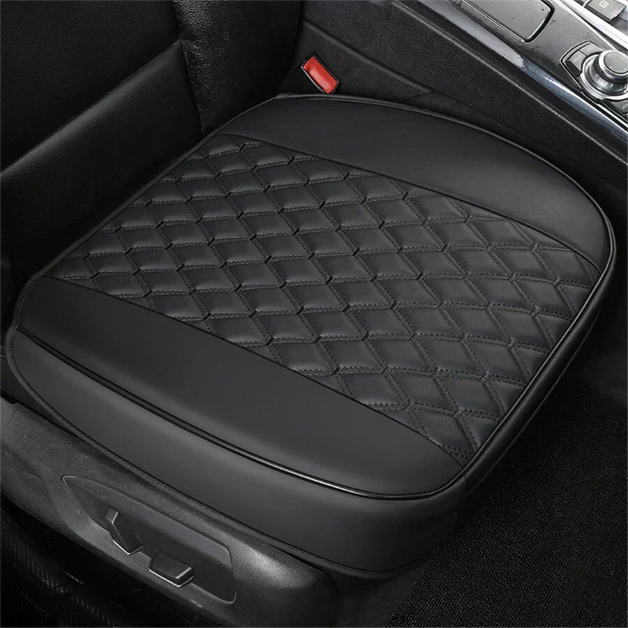 Black PU Leather Front Seat Cover Cushion for Car SUV (Universal)