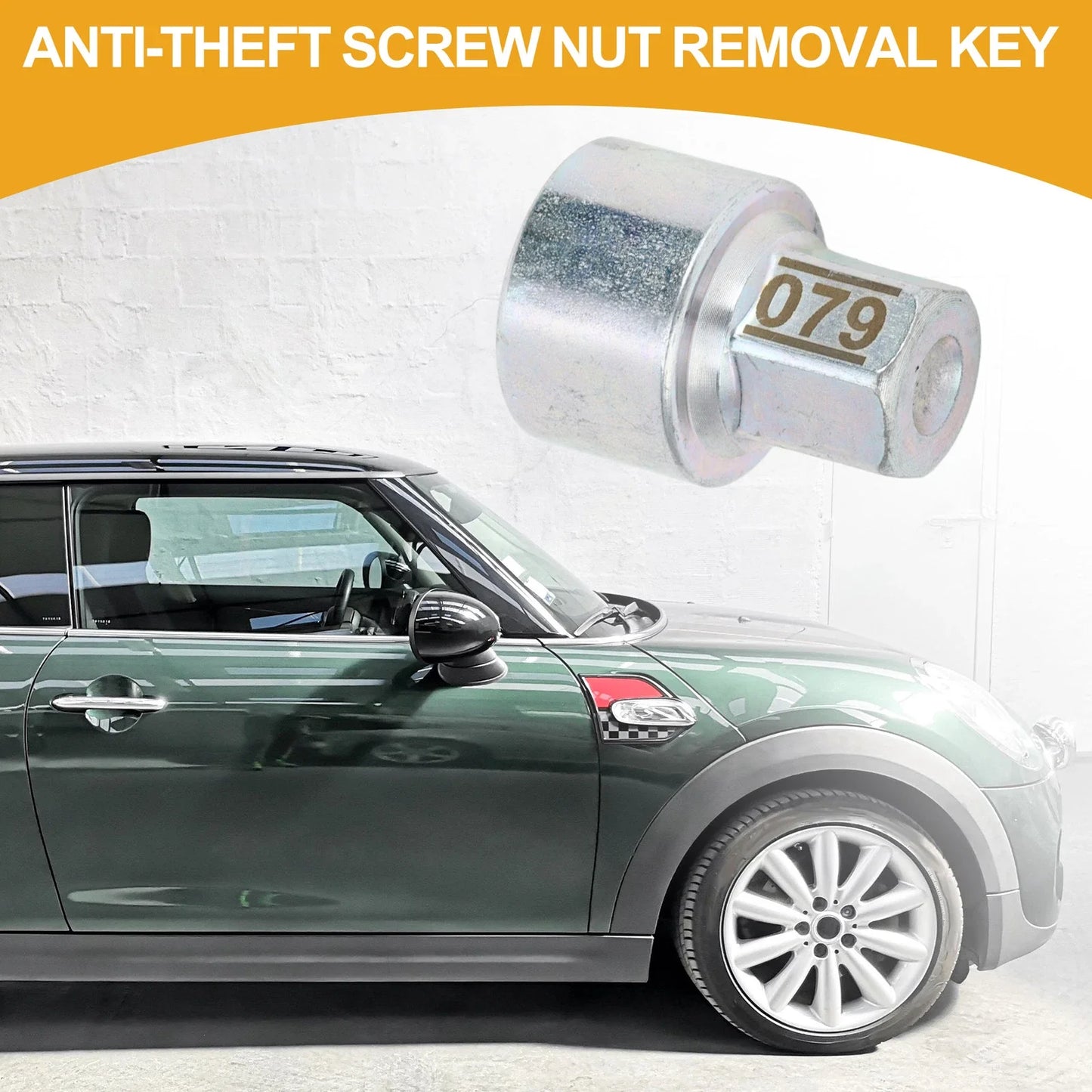 Wheel Lock Lugnut Antitheft Screw Nut Removal Key Socket for BMW MINI COOPER