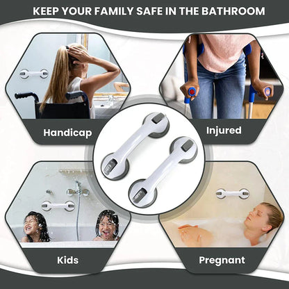 Bathroom Grip Tub Shower Bar Rail Handle Suction Cup Grab for Bath