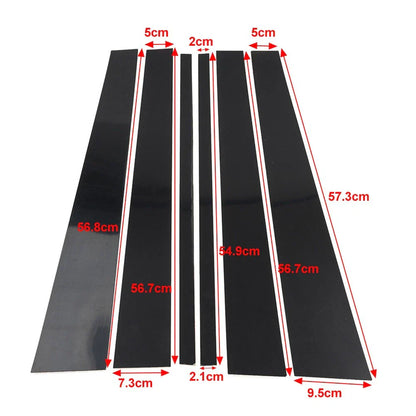 6 x Center Pillar Posts Door Trim for Ford Expedition Navigator