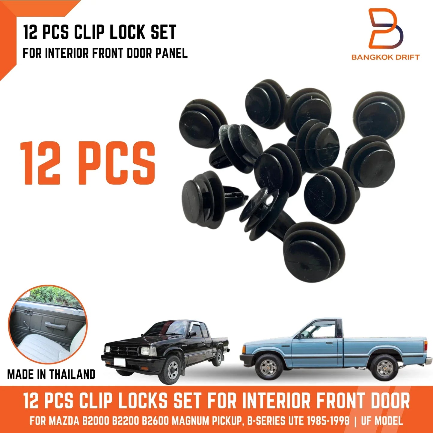 1 Clip Locks for Mazda B-Series UF Bravo (1985-1998)