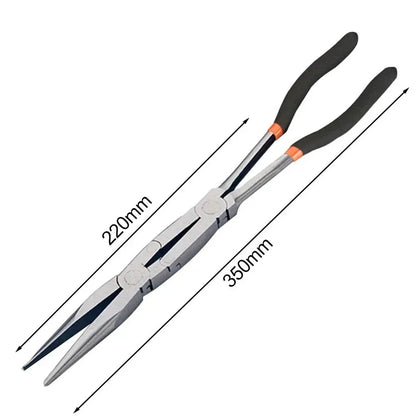 Long Reach Needle Nose Pliers Set for Garage, Construction & Hobby Projects