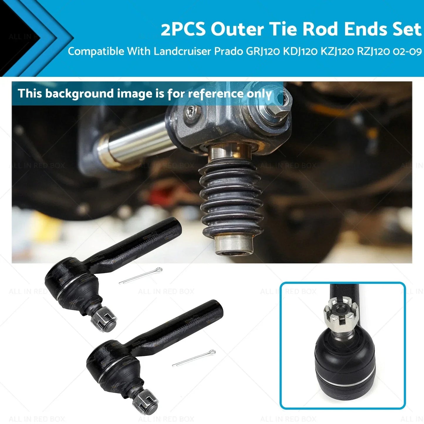 Outer Tie Rod Ends for Toyota Land Cruiser Prado GRJ120 KDJ120 KZJ120 (02-09)