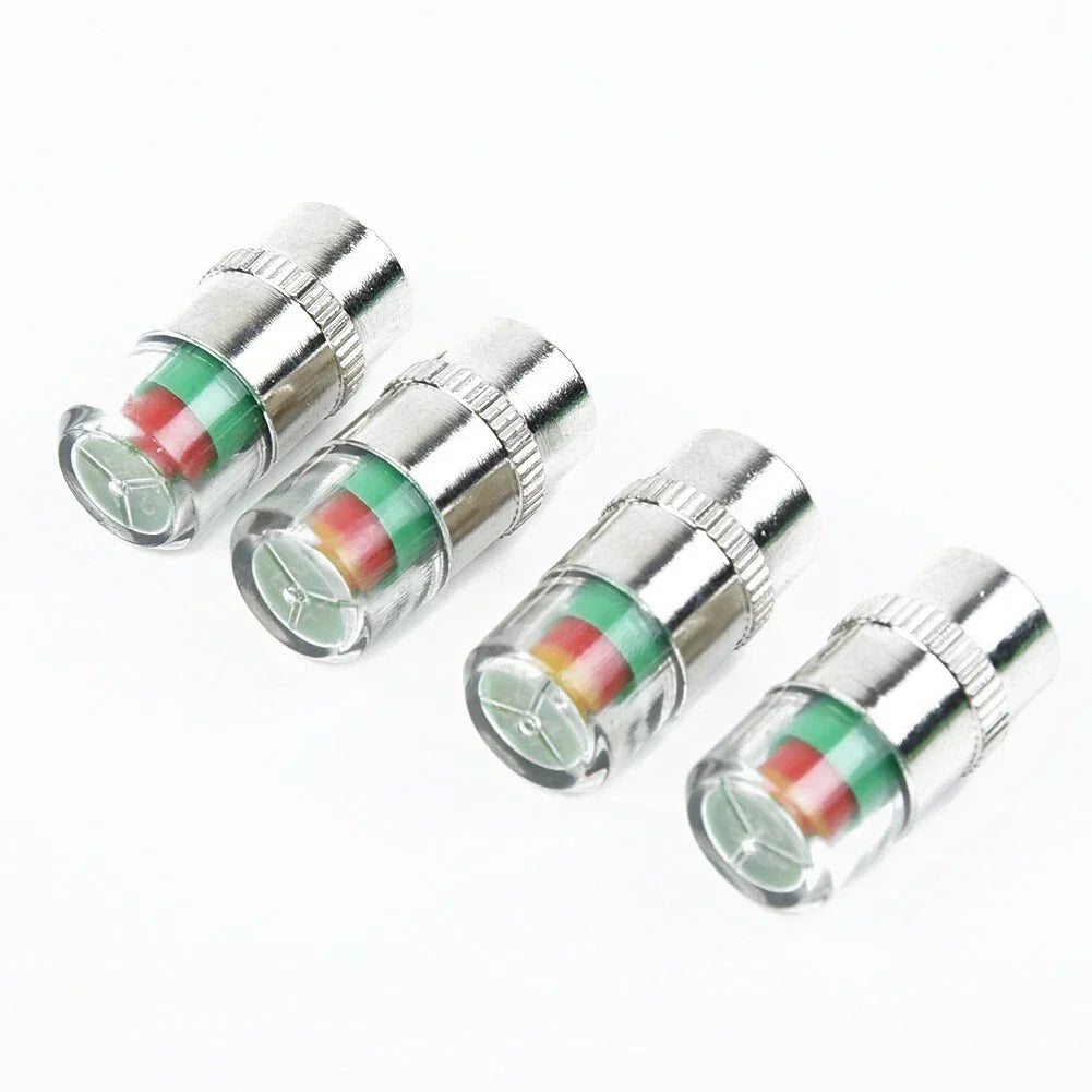 4x Valve Tyre Cap Dust Monitor Tire Pressure 38-32-36 PSI Sensor for Car Auto