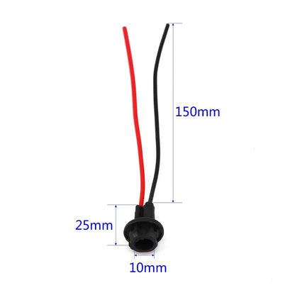 T10 Wedge LED Socket Extension DC 0V–12V for Cars