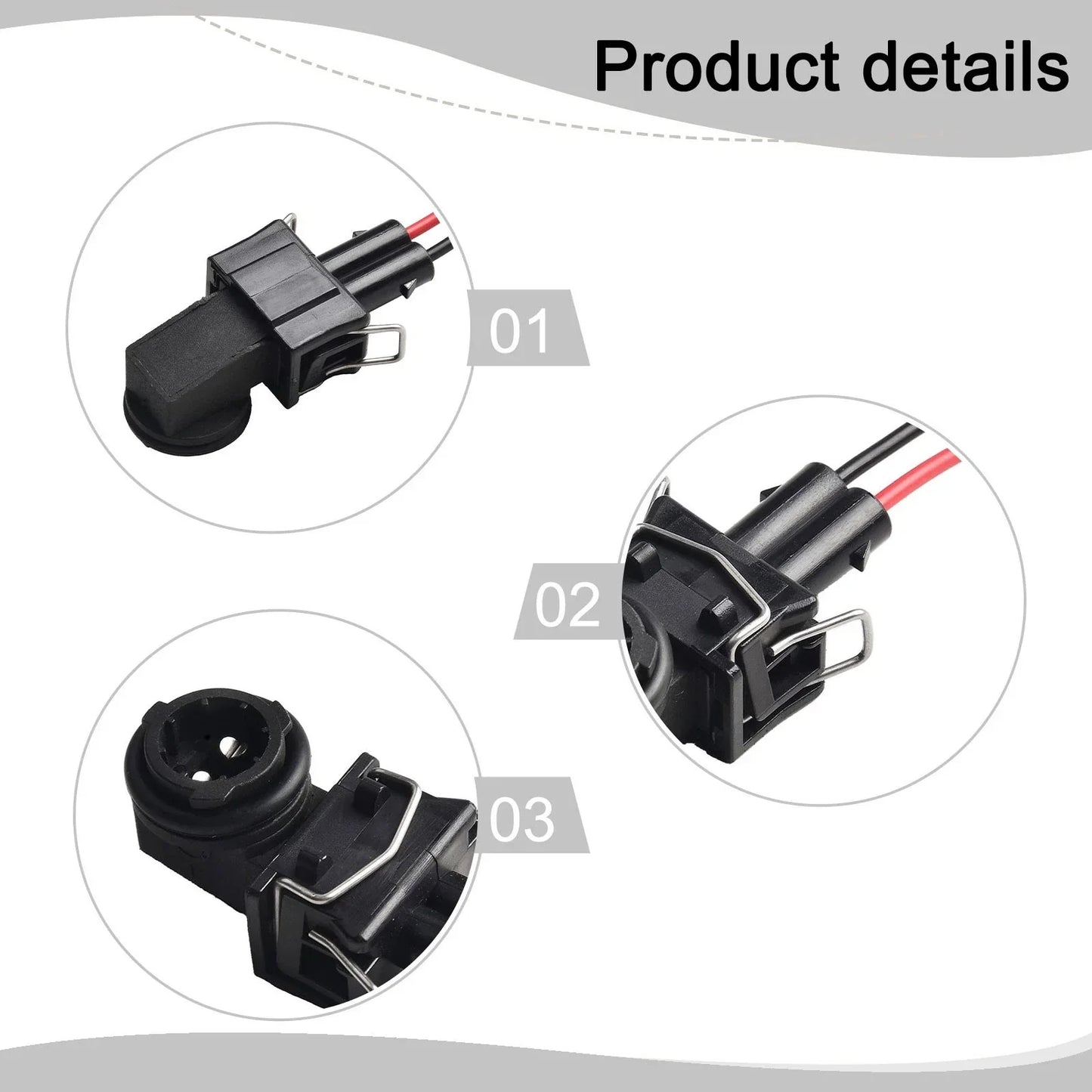 Black ABS Material / Bulb Socket Cable Adapter Lamp Holder Connector for Golf