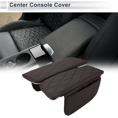 Center Console Cover with Storage Bag for BMW X5 G05 (2019 - 2023) Dark Brown