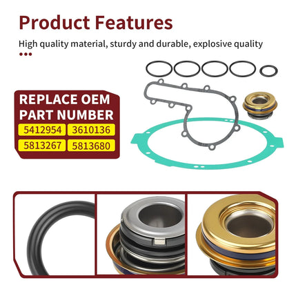 Water Pump Repair w/ Seal Gasket Kit for Polaris Scrambler 850 (2013–2025)