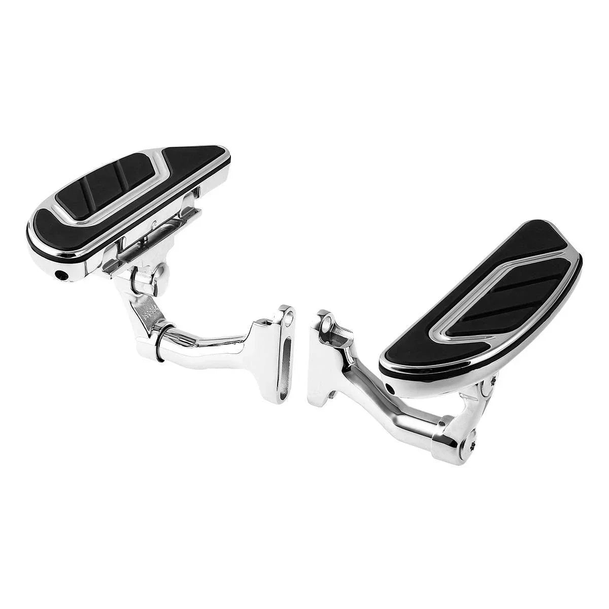 Black/Chrome Passenger Floorboard for Harley Touring FLHX FLHT (1993 - 2025)