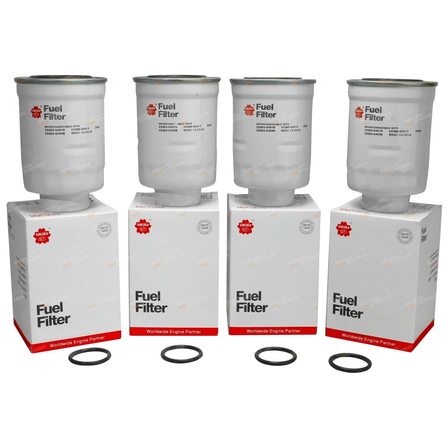 Pack of 4 Diesel Fuel Filters for Ryco Z699