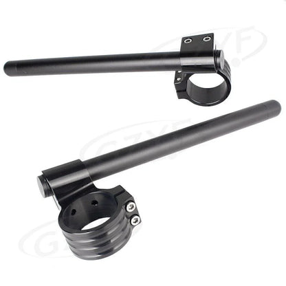 52mm Clip On Handlebar Fork Tubes for Motorcycle - Black (Universal)