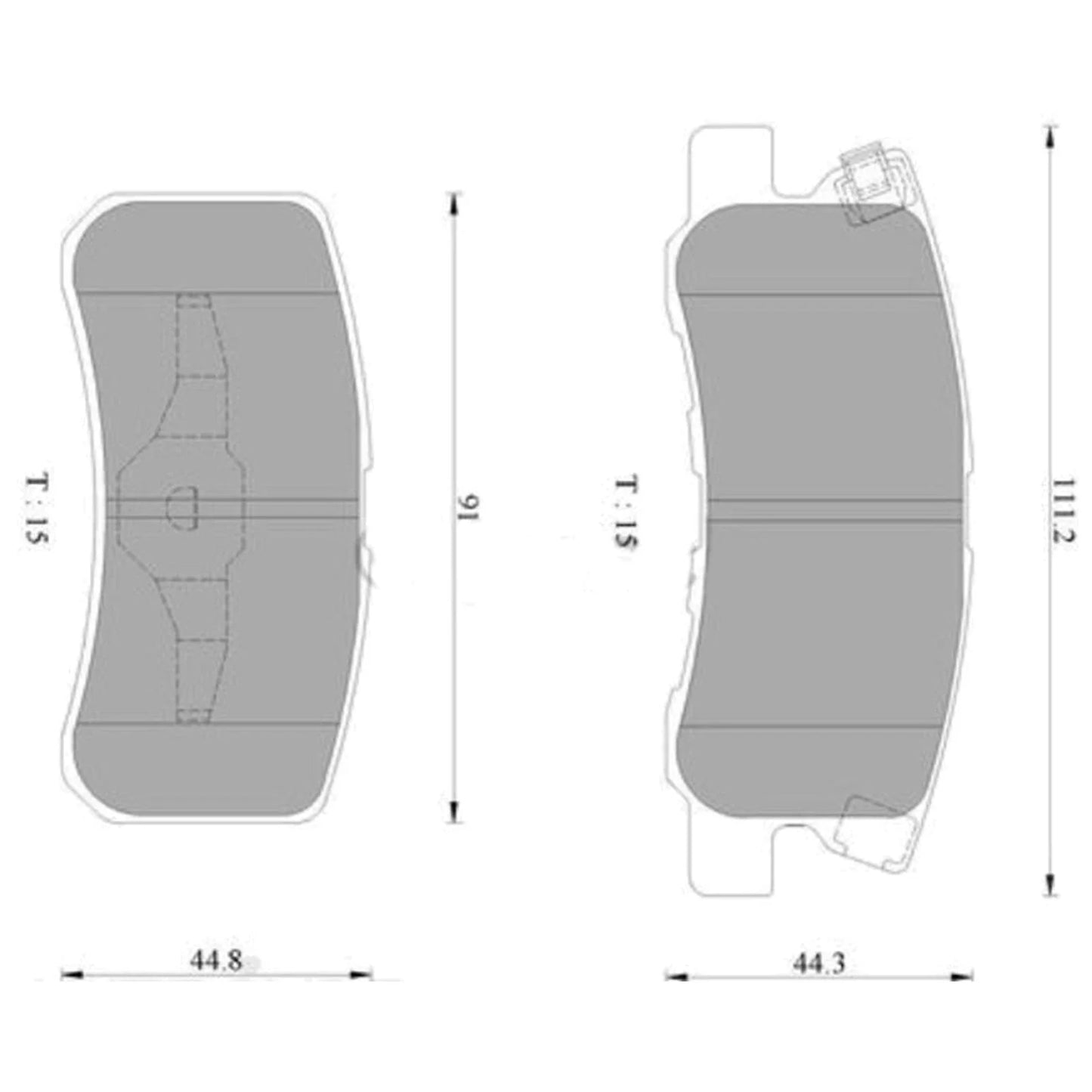 Rear Disc Brake Pad Set for Mitsubishi Pajero NM NP Wagon (2000 - 2006)
